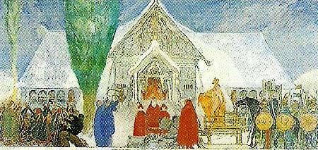 Carl Larsson upsala tempel-midvintersblot